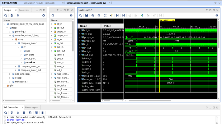 Using timestep and waveform in Vivado